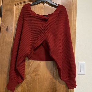 Red ZAFUL sweater// OPEN TO OFFERS